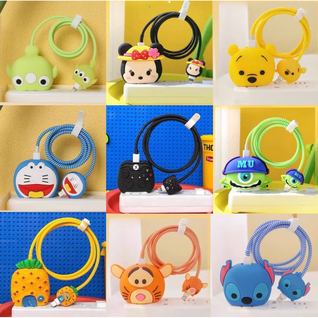 Set Pelindung Kabel & Charger Spiral, tampilan 1